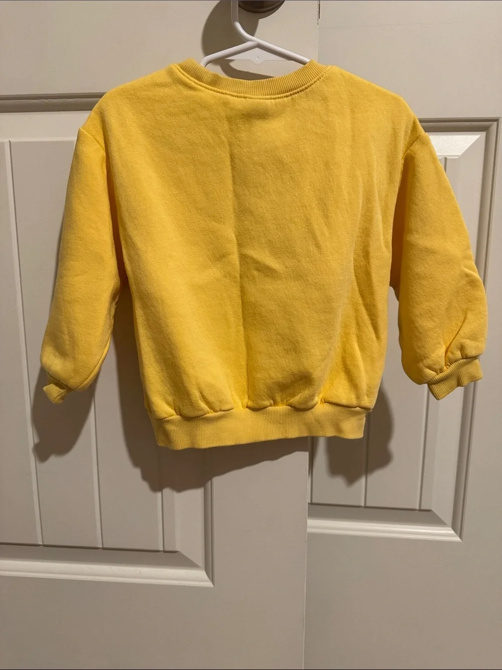 Old Navy Yellow Sweatshirt with Pink & Blue Rainbow Graphic